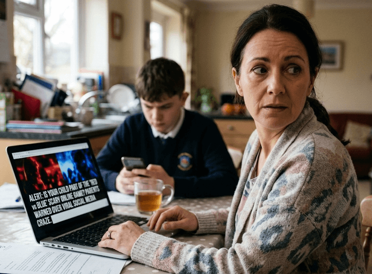 Children using social media having fun